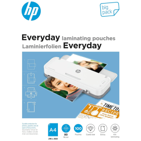 HP Everyday Laminating Pouch A4 160 Micron Gloss 100 Pack
