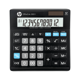 HP OfficeCalc 300 II 12 Digit Desktop Calculator Black 830740 F