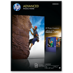 HP Q5456A A4 Advanced Glossy Photo Paper 250gsm 25 sheets