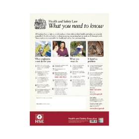 HSE Health And Safety Law A2 Poster 136238 F