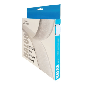 Halco Stick On Hook Roll 20mm x 10m Hook Roll With Permanent Adhesive Back 445429 F