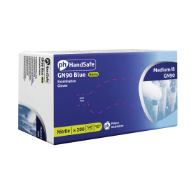 HandSafe Powder Free Nitrile Gloves Blue Medium 200 Pack 373190 F