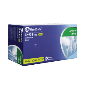 Handsafe Powder Free Nitrile Gloves Blue Large 200 Pack 373191 F