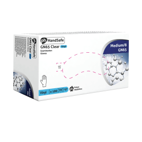Handsafe Powder Free Vinyl Gloves Clear Medium 100 Pack 373184 F