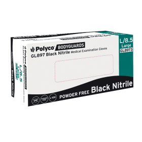 Handsafe Speciality Nitrile Gloves Black Large 100 Pack 411471 F