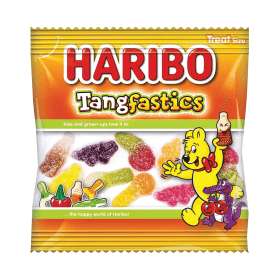 Haribo Tangfastics Sweets Treat Size Bag 20g 100 Pack 447763 F