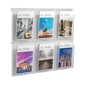 Helit Placativ Wall Display 6 Pockets Clear A4 H6812002 467266 F