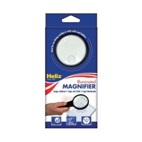 Helix Illuminated Magnifying Glass Hand Held 75mm Black 223554 F