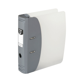Hermes Lever Arch File Heavy Duty A4 78mm Capacity Silver 392908 F