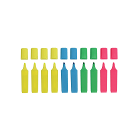 Hi Glo Highlighter Assorted 10 Pack 101174 F