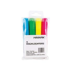 Hi Glo Highlighter Assorted 4 Pack 132299 F