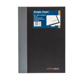 Ideal A4 Cashbook Casebound Single Cash 192 Pages Black 147789 F