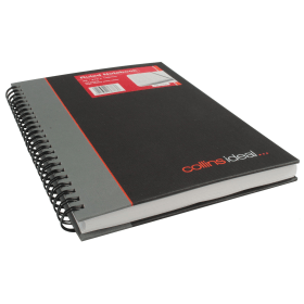 Ideal Cashbook Wirebound Ruled 192 Pages A5 Black 118497 F