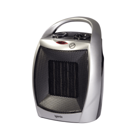 Igenix 1800W Ceramic Fan Heater Silver 495098 F
