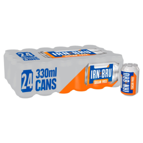 Irn Bru Sugar Free Fizzy Drink 330ml 24 Pack 410279 F