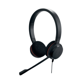Jabra Evolve 20 Wired On Ear UC Duo PC Headset USB Black 462235 F