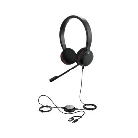 Jabra Evolve 20 Wired UC Stereo Headset USB C A Black 921965 F