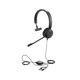 Jabra Evolve 30 II Wired On Ear Mono Headset USB C A Black 921962 F