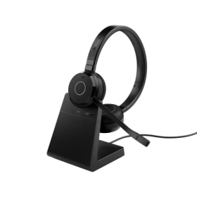 Jabra Evolve 65 TE UC Wireless On Ear Stereo with Charging StandUSB A Black 893584 F