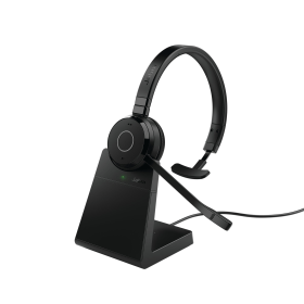 Jabra Evolve 65 TE Wireless On Ear Mono Headset with Stand USB A Black 893581 F
