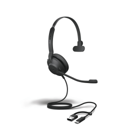 Jabra Evolve2 30SE Wired On Ear UC Mono Headset USB C A Black 921978 F