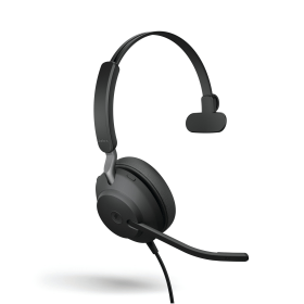 Jabra Evolve2 40 SE Wired On Ear MS Mono Headset USB C A Black 918222 F
