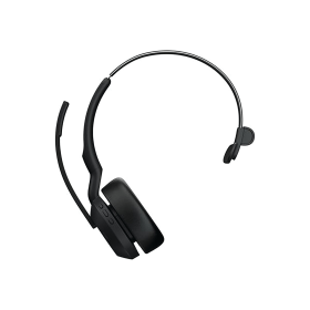 Jabra Evolve2 55 MS Wireless On Ear Mono Headset with Charging Stand USB A Black 814880 F