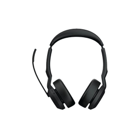 Jabra Evolve2 55 UC Wireless On Ear Stereo Headset with Charging Stand USB C Black 817221 F