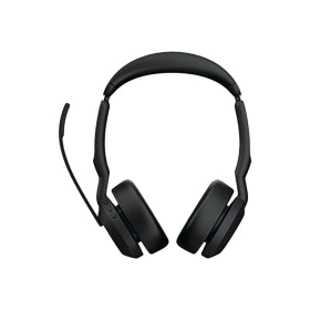 Jabra Evolve2 55 Wireless On Ear Headset Bluetoot USB C with Charging Stand Black 817223 F