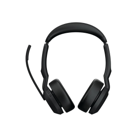 Jabra Evolve2 55 Wireless On Ear MS Stereo Headset USB C Black 814893 F