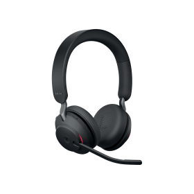 Jabra Evolve2 65 380A Wireless On Ear MS Stereo Headset Black Including Charging Stand Bluetooth USB A Black 591525 F