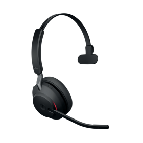 Jabra Evolve2 65 Wireless On Ear Mono Headset USB A Black 600759 F