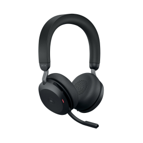 Jabra Evolve2 75 Wireless On Ear Headset USB C Black 761626 F