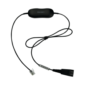 Jabra GN1221 Quick Disconnect QD to RJ9 Sound Limiter Coiled Cord 761396 F