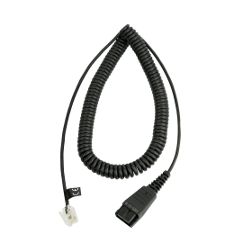 Jabra Quick Disconnect QD to Modular RJ9 Coiled Cord for Nortel Handsets 761392 F