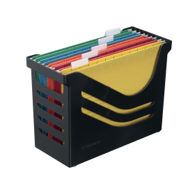Jalema Recycled Office Box with 5 Suspension Files A4 Black 280373 F