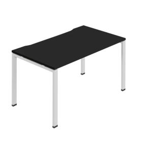 Jemini 1 Person Bench Desk 1200mm x 800mm x 730mm Black White KF800637 F