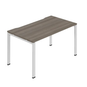 Jemini 1 Person Bench Desk 1200mm x 800mm x 730mm Grey Oak White KF800640 F