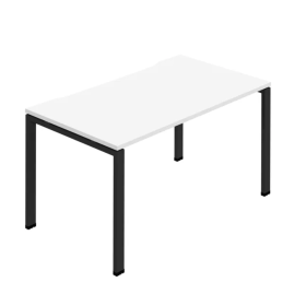 Jemini 1 Person Bench Desk 1200mm x 800mm x 730mm White Black KF800644 F