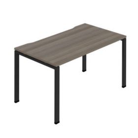Jemini 1 Person Bench Desk 1400x800x730mm Grey Oak Black KF800655 F