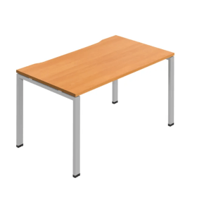 Jemini 1 Person Bench Desk 1600mm x 800mm x 730mm Beech Silver KF800666 F