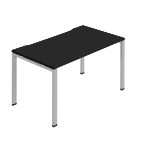 Jemini 1 Person Bench Desk 1600mm x 800mm x 730mm Black Silver KF800669 F
