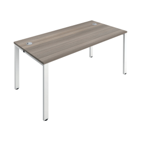 Jemini 1 Person Bench Desk 1600mm x 800mm x 730mm Grey Oak White 574607 F