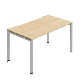 Jemini 1 Person Bench Desk 1600mm x 800mm x 730mm Nova Oak Silver KF800675 F