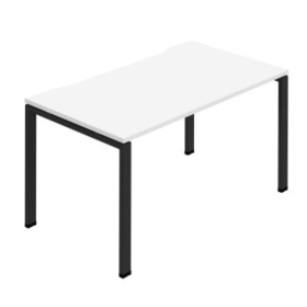 Jemini 1 Person Bench Desk 1600x800x730mm White Black KF800678 F