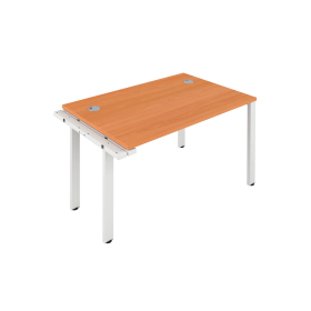 Jemini 1 Person Extension Bench Desk 1200mm x 800mm x 730mm Beech White 574540 F