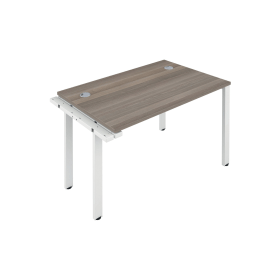 Jemini 1 Person Extension Bench Desk 1200mm x 800mm x 730mm Grey Oak White 574541 F