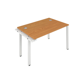 Jemini 1 Person Extension Bench Desk 1200mm x 800mm x 730mm Nova Oak White 574542 F