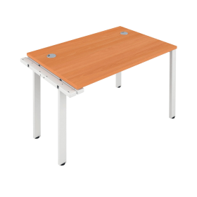 Jemini 1 Person Extension Bench Desk 1400mm x 800mm x 730mm Beech White 574576 F