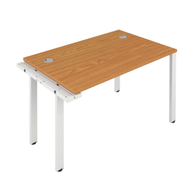 Jemini 1 Person Extension Bench Desk 1400mm x 800mm x 730mm Nova Oak White 574578 F